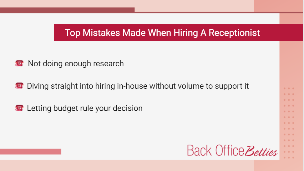 Top Mistakes Made When Hiring a Legal Receptionist