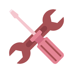 Pink tool kits.