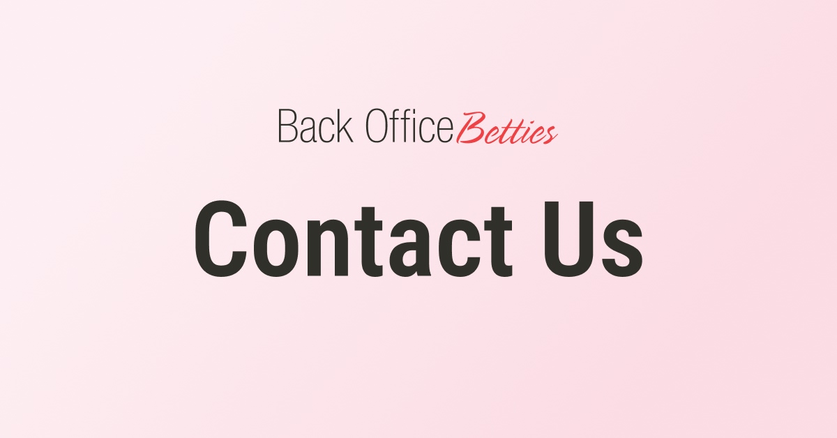 Contact Us - Back Office Betties